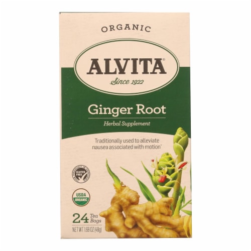 Alvita - Tea Og1 Herbal Ginger Rt - EA of 1-24 BAG - Pack of 3 Perspective: front