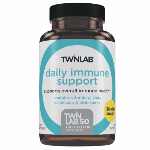 Twinlab® Daily Immune Support Capsules Perspective: front
