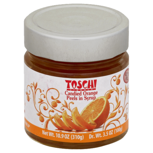 Toschi Vignola Candied Orange Peels in Syrup Perspective: front
