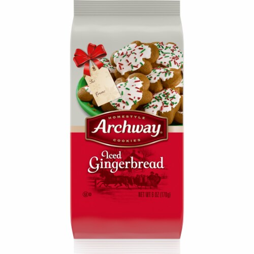 Archway Cookies Holiday Iced Gingerbread Cookies Perspective: front