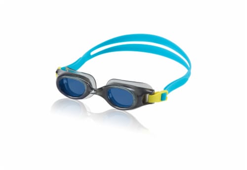 Speedo Junior Hydrospex Classic Goggle - Gray/Blue Perspective: front