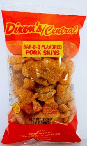 Dixon's Bar-B-Q Flavored Pork Skins Perspective: front