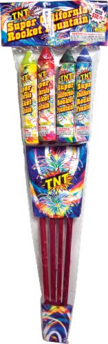 TNT Fireworks Super California Rocket Fountain Perspective: front