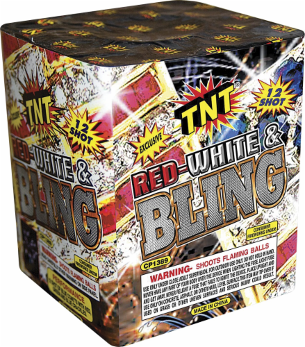 TNT® Red White & Bling Fireworks Perspective: front