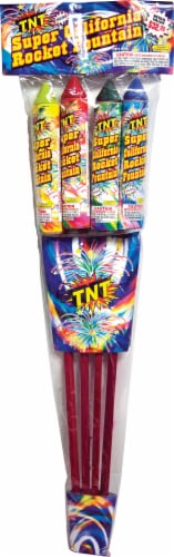 TNT Fireworks Super California Rocket Fountain Perspective: front