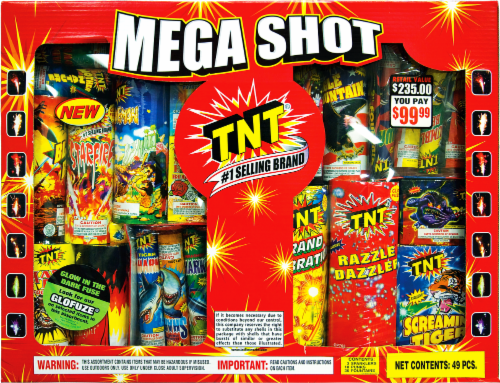 TNT® Mega Shot Fireworks Perspective: front