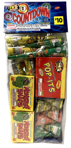 TNT® Fireworks Countdown Kit Perspective: front