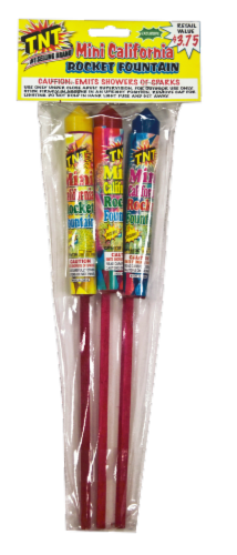 TNT® Mini California Rocket Fountain Fireworks Perspective: front