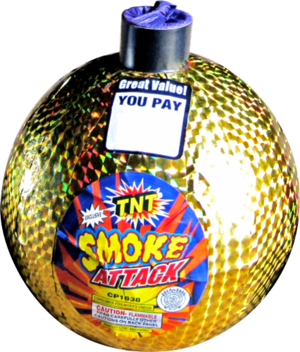 TNT Fireworks Smoke Attack Perspective: front