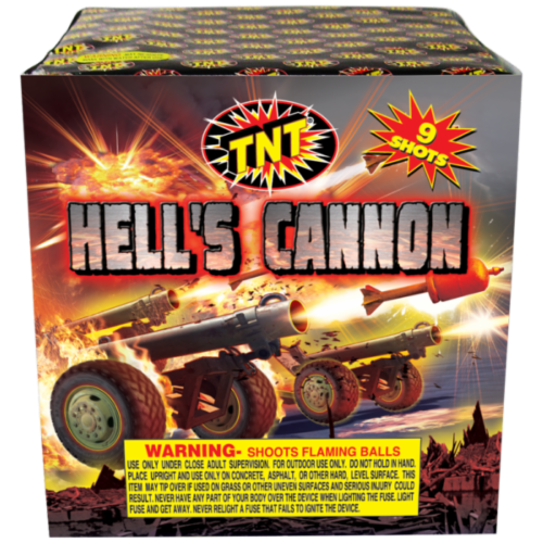 TNT® Hell's Cannon Fireworks Perspective: front