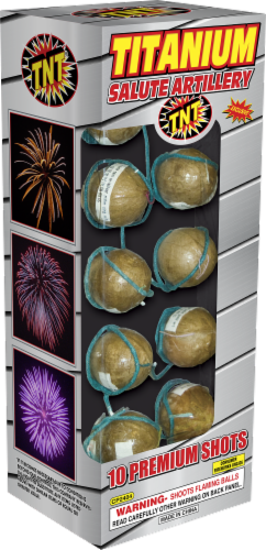 TNT® Titanium Salute Artillery Fireworks Perspective: front