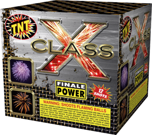 TNT® Class X Finale Power Fireworks Perspective: front