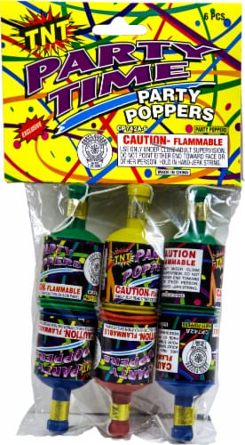TNT® Party Time Party Poppers Perspective: front