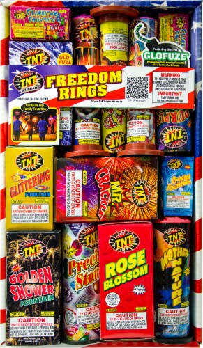 TNT® Fireworks Freedom Rings® Firework Pack Perspective: front