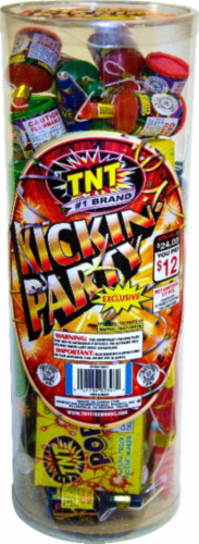 TNT® Kickin' Party Fireworks Tube Perspective: front