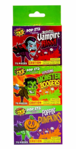TNT Fireworks Exploding Vampire Blood Monster Boogers Poppin' Pumpkins Pop-Its Perspective: front