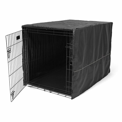MidWest Homes For Pets 48 Inch Quiet Time Polyester Kennel Crate Cover Black 1 Piece Smith s Food and Drug