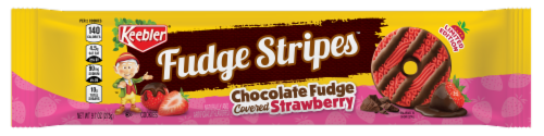 Keebler Chocolate Fudge Covered Strawberry Fudge Stripe Cookies Tray Perspective: front