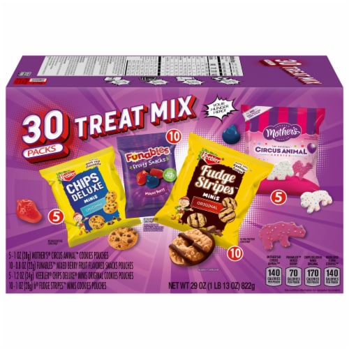 Ferrera Fruit Snacks Fudge Cookies and Chocolate Chip Cookies Variety Pack Perspective: front