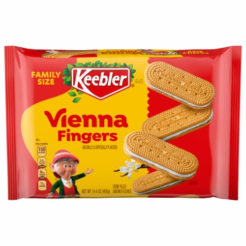 Keebler® Vienna Fingers Vanilla Fudge Creme Cookies Perspective: front