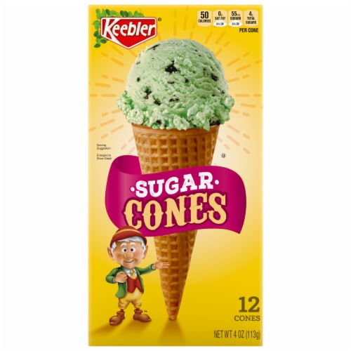 Keebler Sugar Cones for Ice Cream Perspective: front