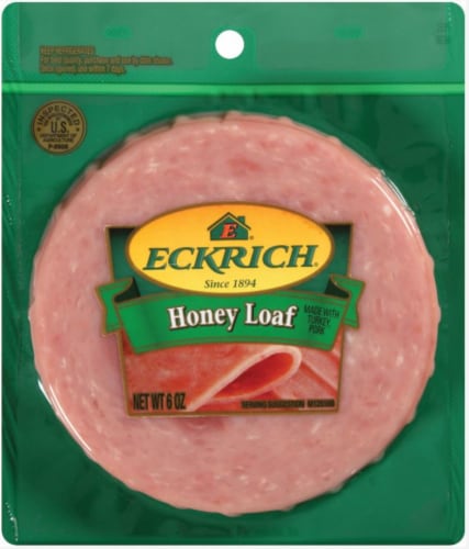 Eckrich Sliced Honey Loaf Lunch Meat Perspective: front