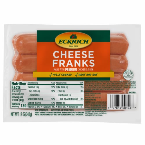 Eckrich Cheese Franks Perspective: front