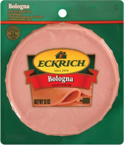 Eckrich Sliced Bologna Lunch Meat Perspective: front