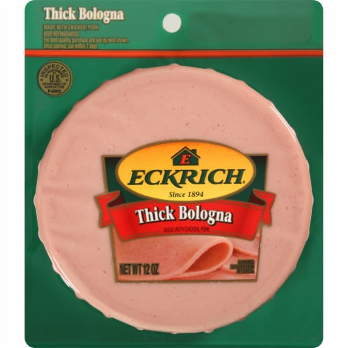 Eckrich Thick Sliced Bologna Lunch Meat Perspective: front