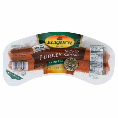 Eckrich Skinless Turkey Smoked Sausage Perspective: front