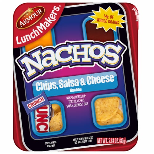 Armour LunchMakers Chips Salsa & Cheese Nachos Meal Kit with Candy Perspective: front