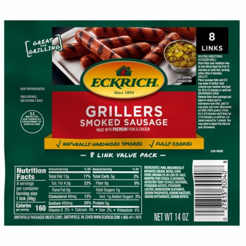 Eckrich® Smoked Sausage Grillers Value Pack Perspective: front