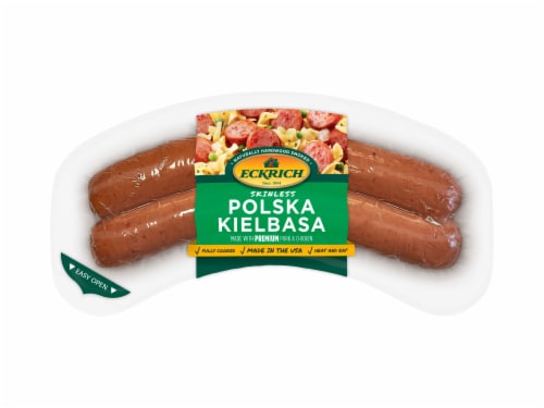 Eckrich Skinless Polska Kielbasa Smoked Sausage Rope Perspective: front