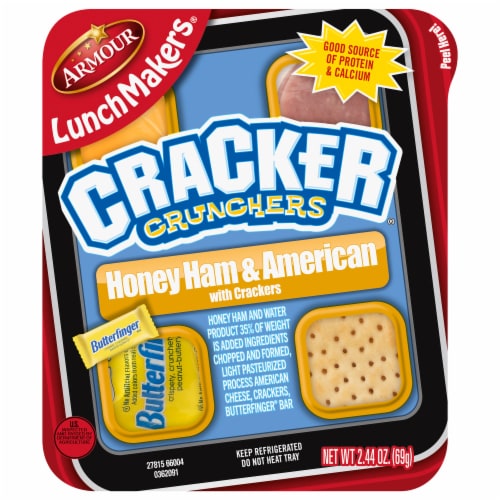 Armour LunchMakers Cracker Crunchers Honey Ham & American Portable Meal Kit Perspective: front