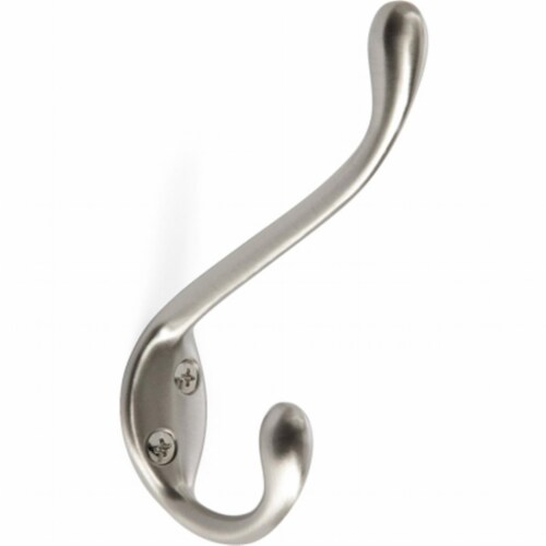Amerock H55451G10 Single Hooks Large Coat and Hat Hook - Satin Nickel Perspective: front