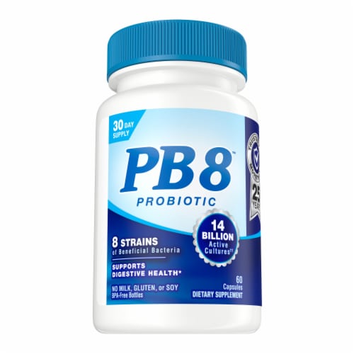 Nutrition Now PB 8 Probiotic Acidophilus Capsules 60 Count Perspective: front