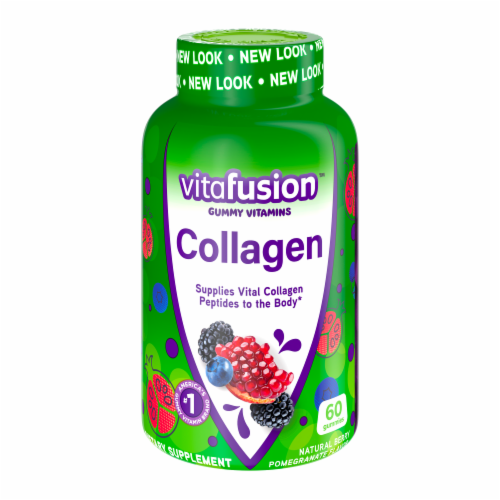 Vitafusion™ Natural Berry Pomegranate Flavor Collagen Gummy Vitamins Perspective: front