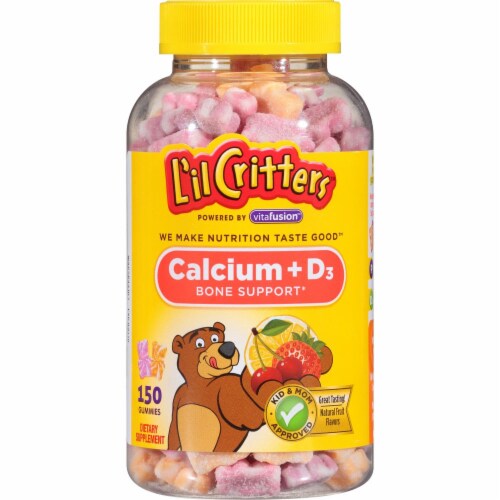 L'il Critters Calcium + D3 Gummies Perspective: front