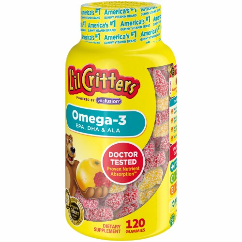 L'il Critters Omega-3 Assorted Fruit Gummies Perspective: front