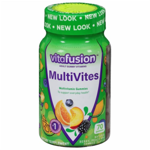 Vitafusion MultiVites Adult Complete Assorted Fruit Multivitamin Gummies Perspective: front