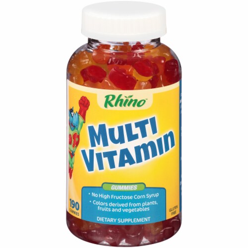 Rhino Multi Vitamin Gummies 190 Count Perspective: front