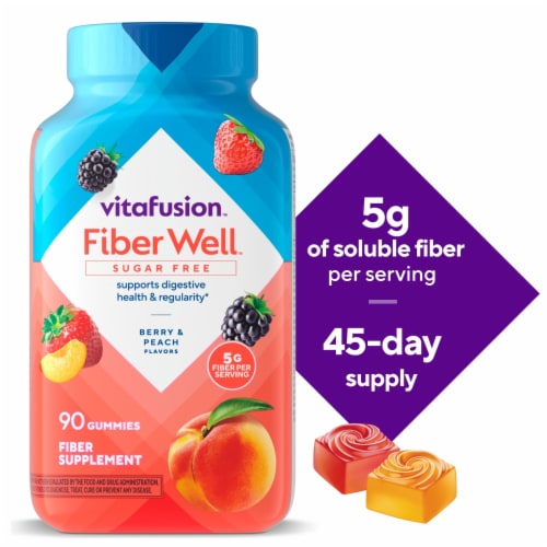 Vitafusion Fiber Well Sugar Free Gummies Perspective: front