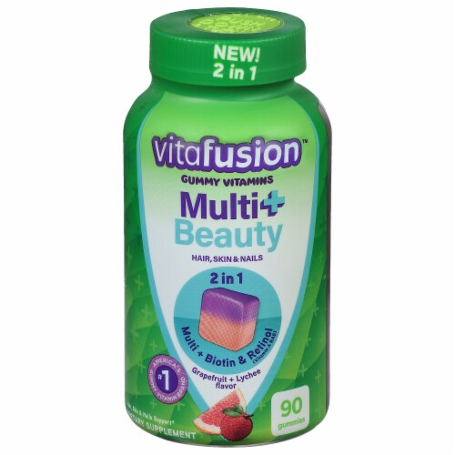 Vitafusion™ Bilayer Multi+Beauty Gummy Vitamins Perspective: front