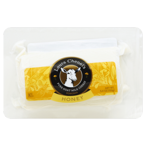 Laura Chenel's Pure Goat Milk Cheese Honey Perspective: front
