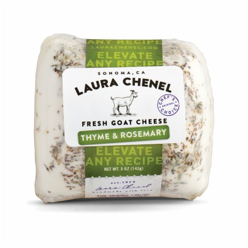 Laura Chenel's Thyme & Rosemary Fresh Goat Cheese Perspective: front