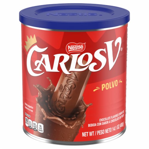 Nestle® Carlos V® Chocolate Powder Drink Mix Perspective: front