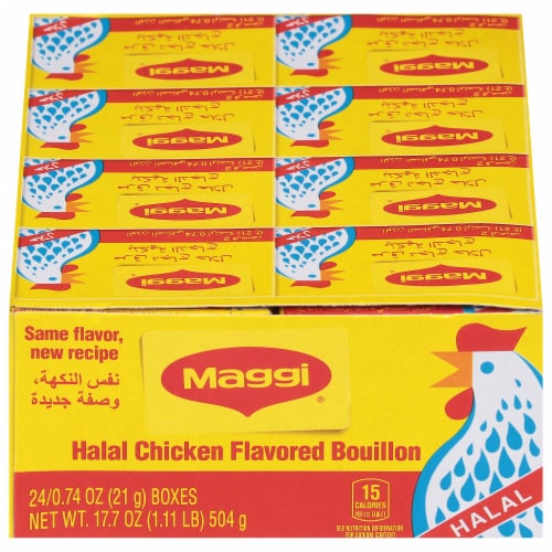 Maggi Halal Chicken Flavored Bouillon Cubes 24 ct 0.74 oz
