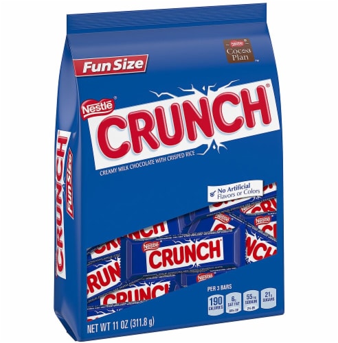 Crunch Chocolate Fun Size Candy Bars Perspective: front
