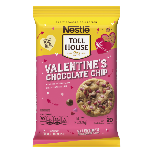 Nestle® Toll House® Valentine's Day Chocolate Chip Cookie Dough Perspective: front