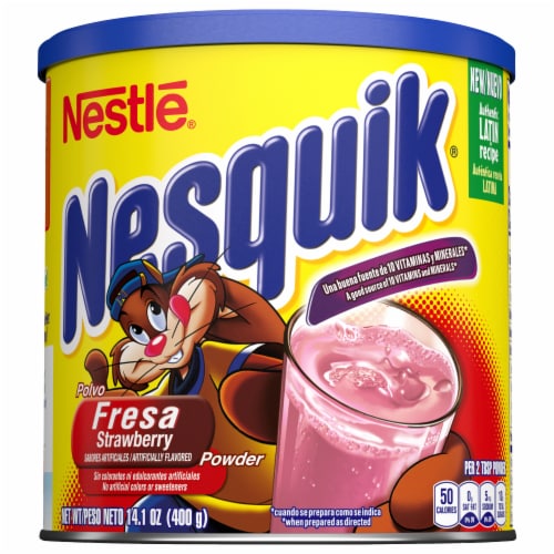 Nesquik® Strawberry Flavor Drink Mix Perspective: front